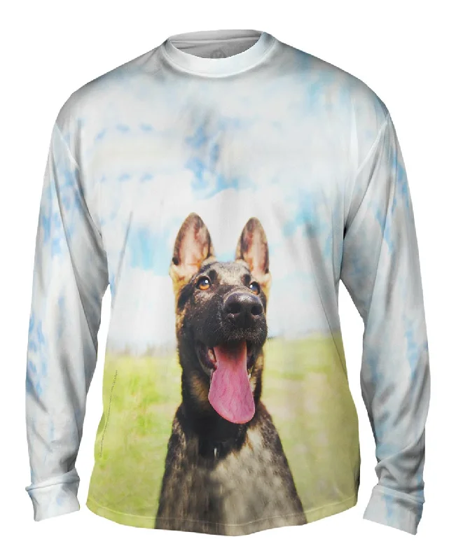 Athletic Gym Long Sleeve Shirt-German Shepherd Hero