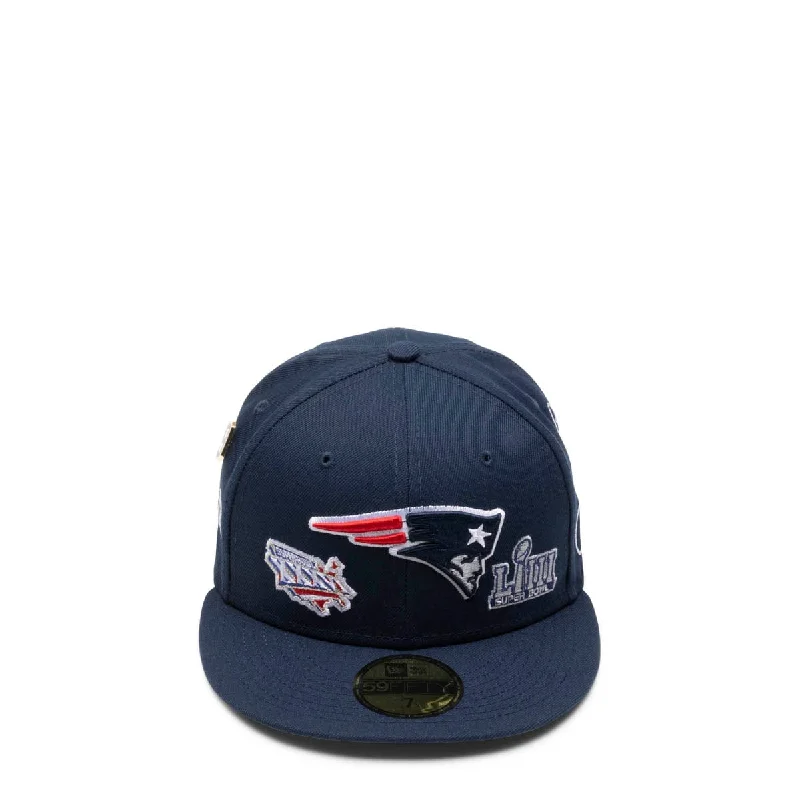 Stylish Wide Brim Hat-59FIFTY NEW ENGLAND PATRIOTS HISTORIC CHAMPS FITTED CAP