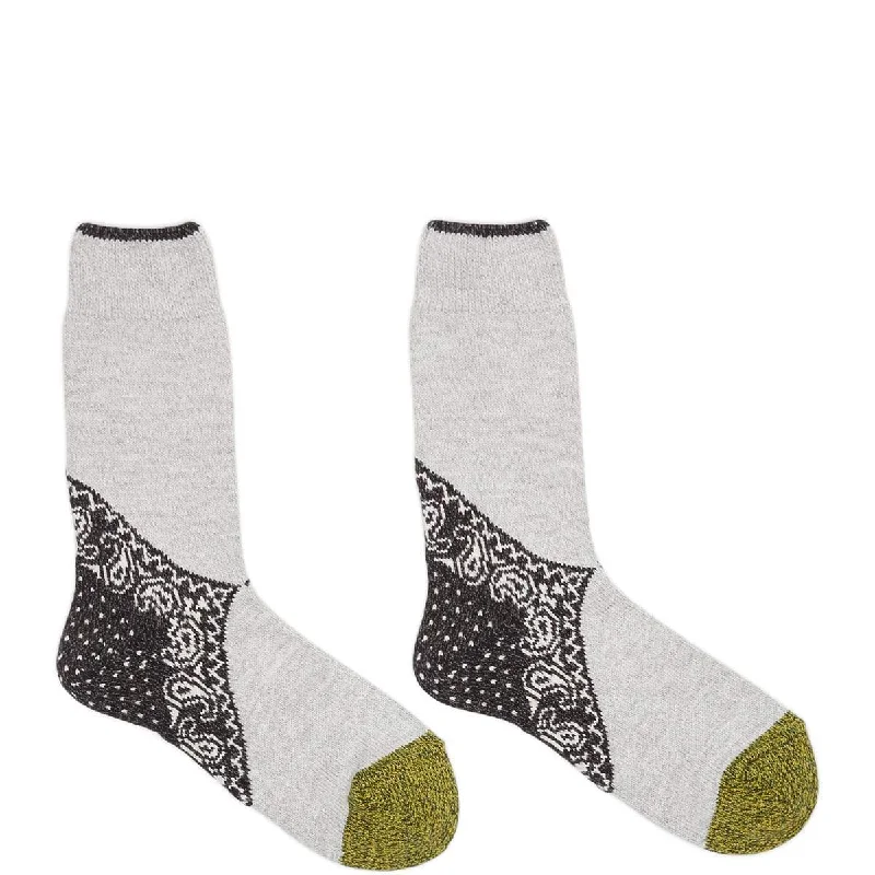 Warm Fuzzy Socks-96 YARNS HEEL PAISLEY BANDANA SOCKS