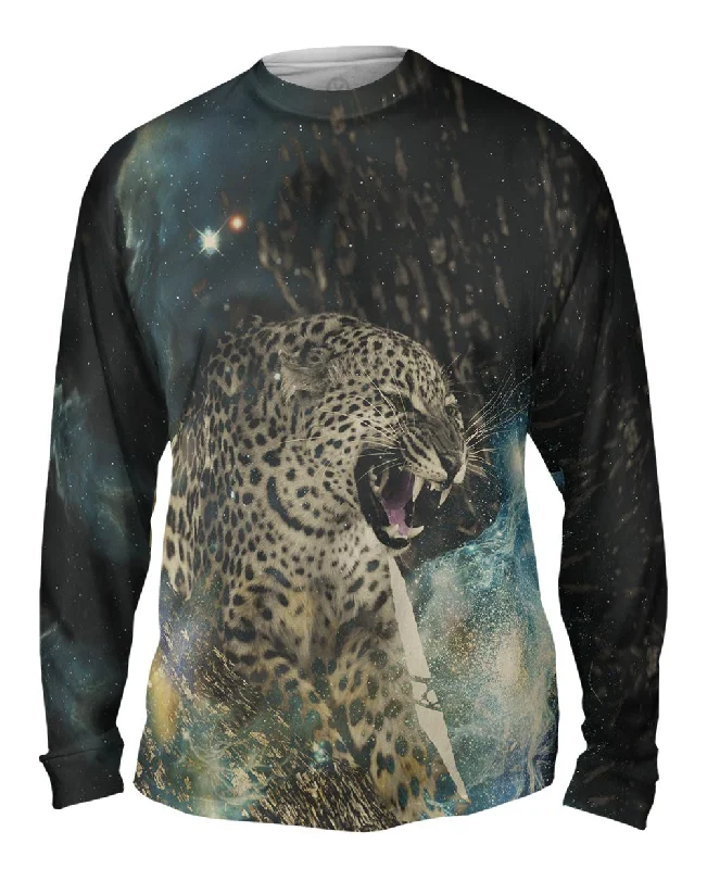 Trendy Logo Long Sleeve Shirt-Fierce Space Leopard