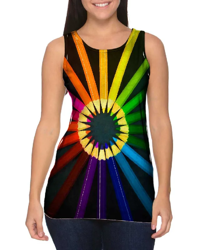 Vintage Logo Tank-Coloring Pencils For School