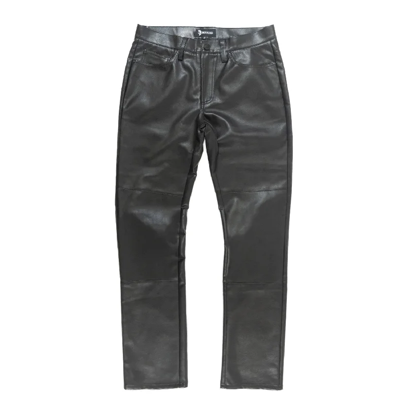 Custom Printed Pants-M1987 Romano Vegan Leather Pants