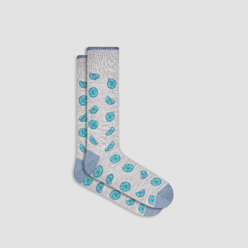 Classic Patterned Socks-Citrus Fruit Mid-Calf Socks