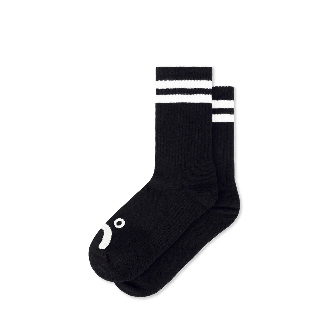 Trendy Animal Print Socks-Polar Skate Co. - Rib Socks | Happy Sad - Black