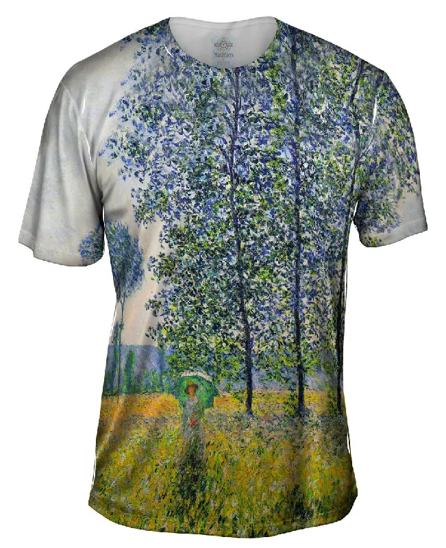 Animal Print T-shirt-Monet -"Sunlight Effect" (1887)