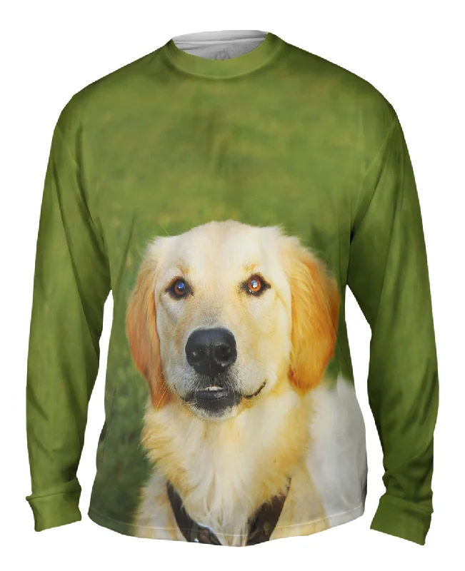 Soft Knit Long Sleeve Shirt-Golden Lab Smiling