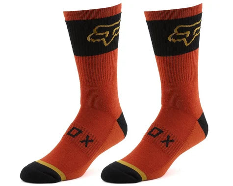 Cozy Knit Socks-Fox Racing 8" Defend Winter Sock - Copper