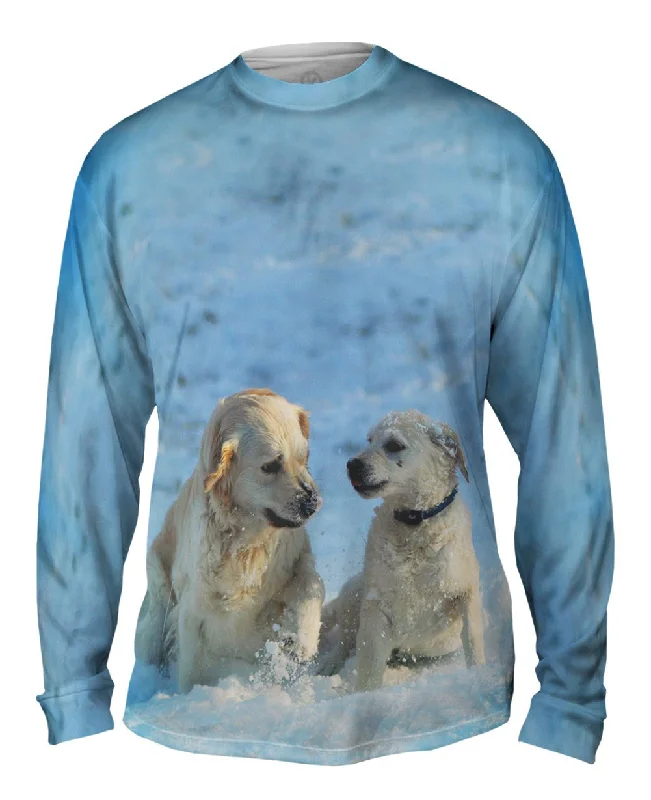 Lightweight Long Sleeve Shirt-Golden Retriever Pup Fun