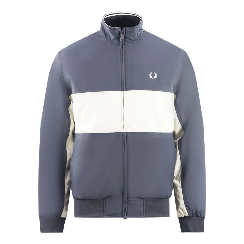 Sports Performance Jacket-Fred Perry Colour Block Dark Graphite Brentham Jacket