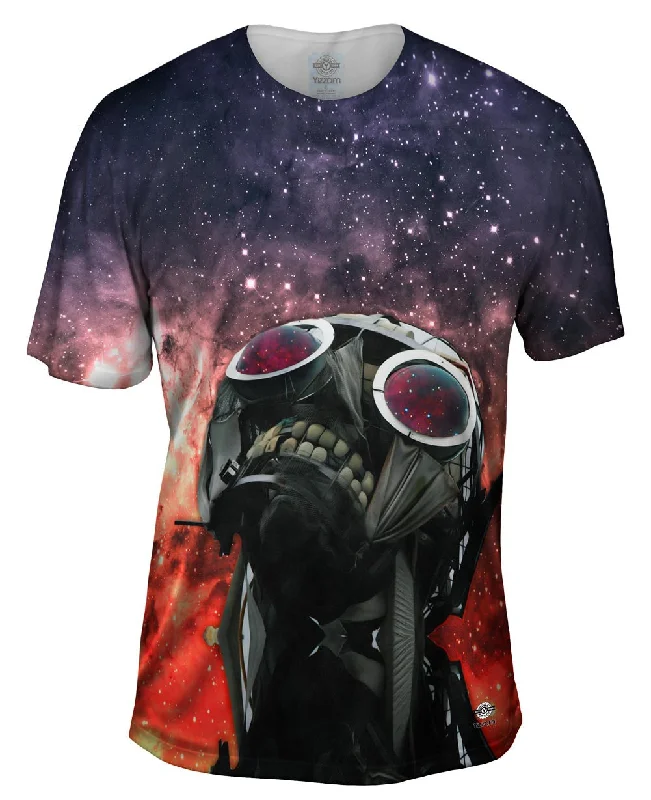 Custom Graphic T-shirt-Humanity Wont Compute Space Galaxy