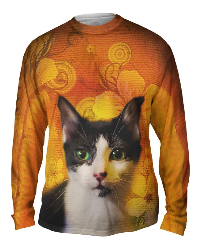 Classic Crew Neck Long Sleeve-Floral Kitten