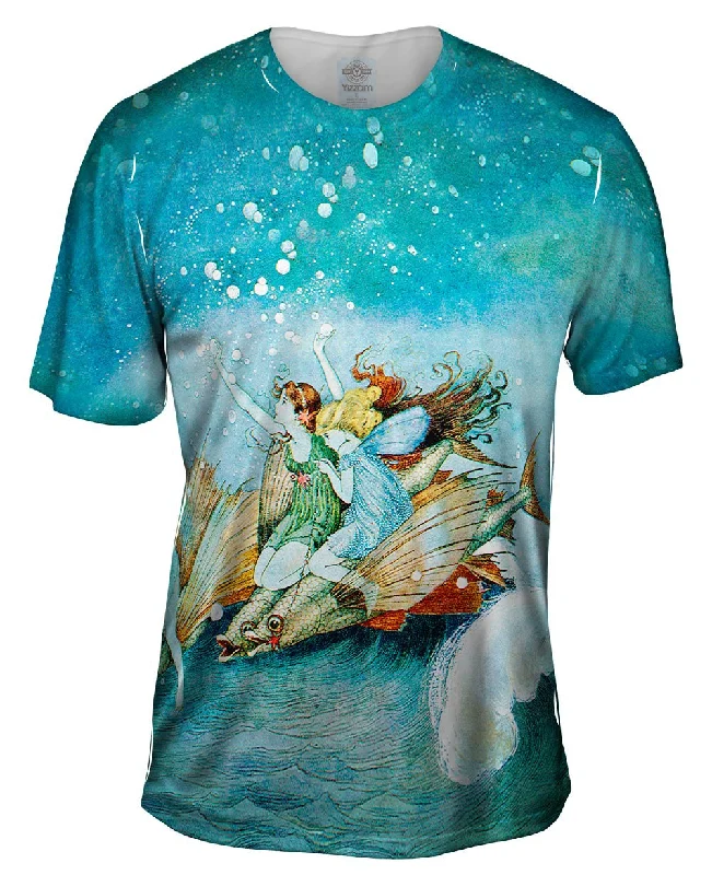 Classic Crewneck T-shirt-Ida Rentoul - "Outhwait The Sea Fairies" (1916)