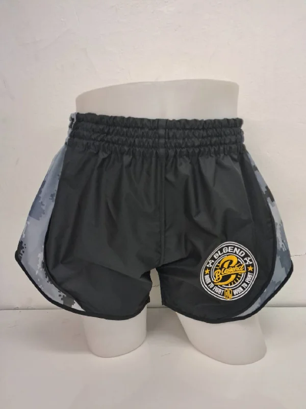 Sports Training Shorts-Blegend Boxing Shorts Powerhouse 2.0 Black Camo Grey