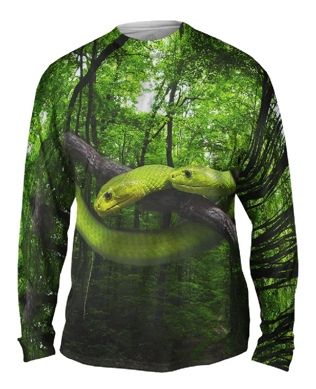 Warm Long Sleeve Sweatshirt-Green Snake Slither