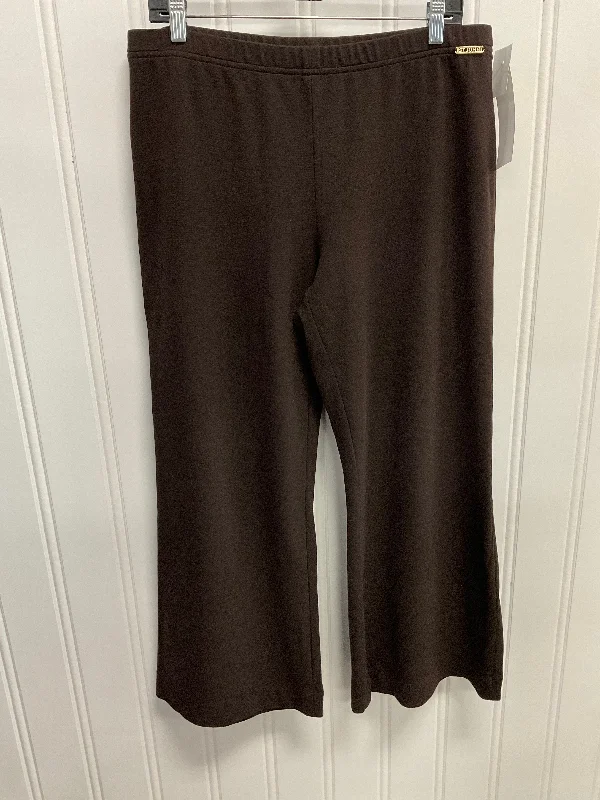 Casual Fitness Pants-Pants Designer By St. John In Brown, Size: L