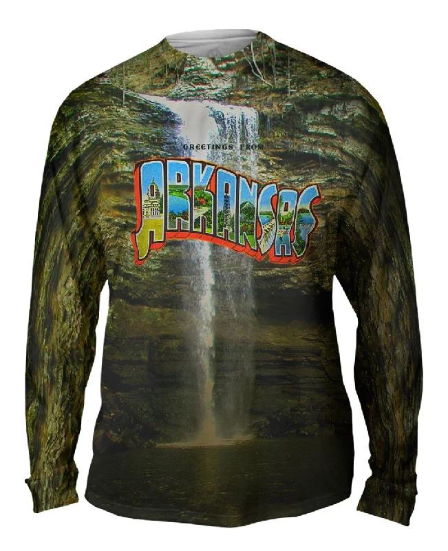 Adventure Travel Long Sleeve-Greetings From Arkansas 065