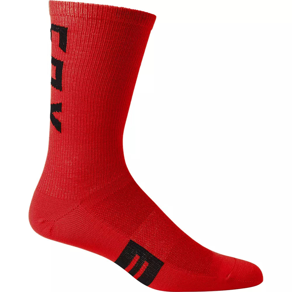 Warm Fuzzy Socks-Fox Racing 8" Flexair Merino Sock - Flo Red