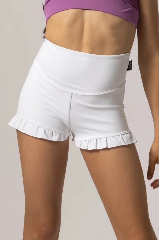 High-Waisted Shorts-Filly Bootie Shorts - Powder