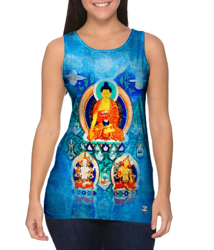 Personalized Printed Tank-Chenrezig and Manjushri - "Shakyamuni"