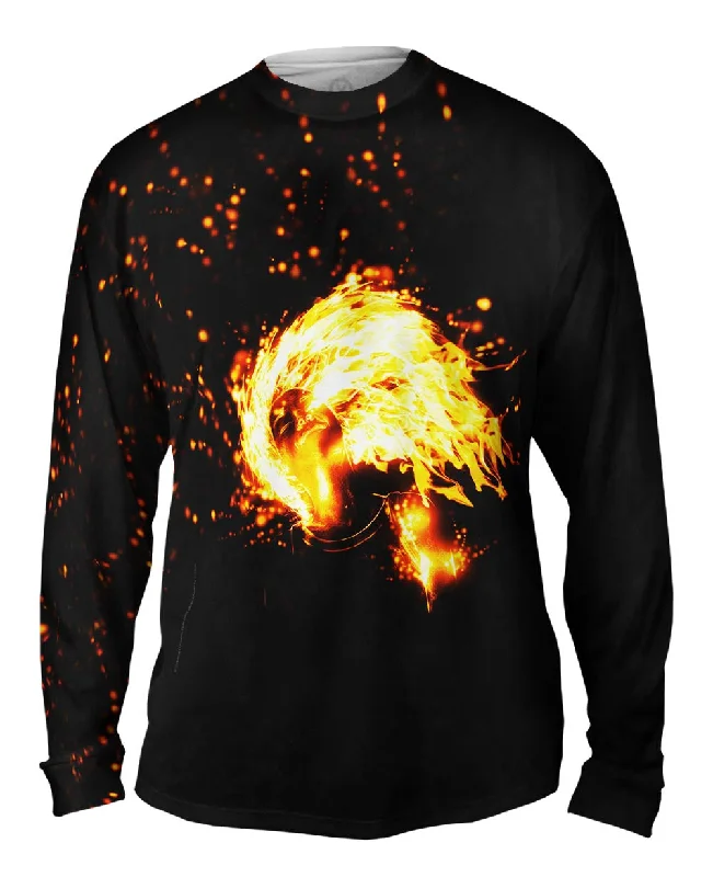 Sports Team Long Sleeve Shirt-Flame Girl