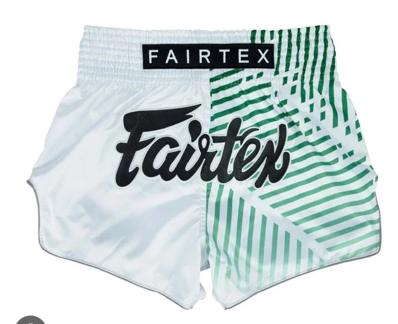 Vintage Style Shorts-Fairtex Muay Thai Shorts BS1923 Racer White