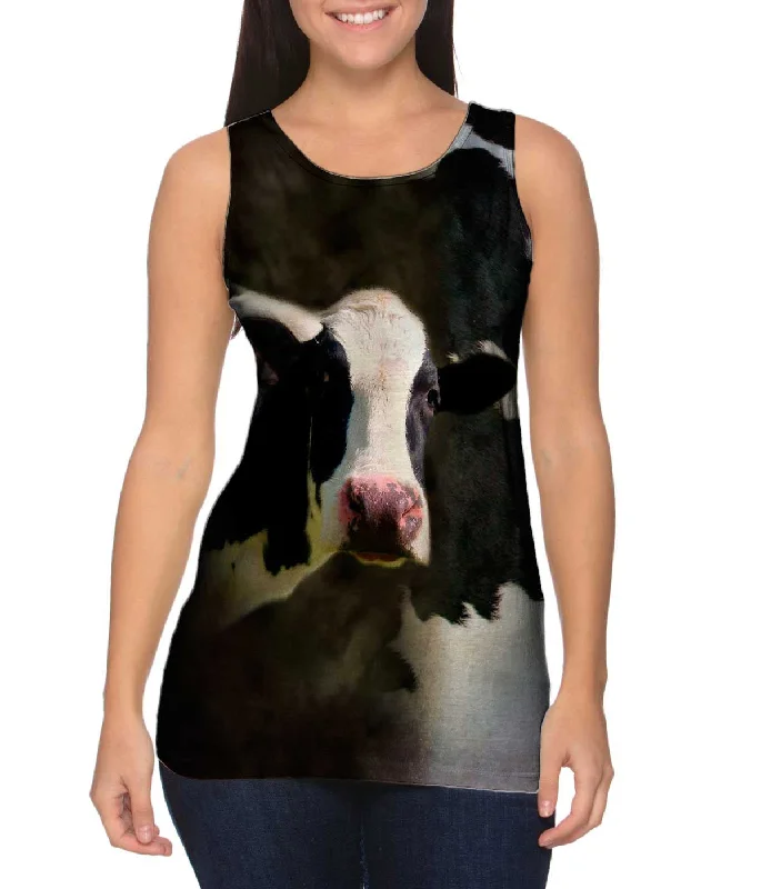 Vintage Style Tank Top-Cow Half Skin