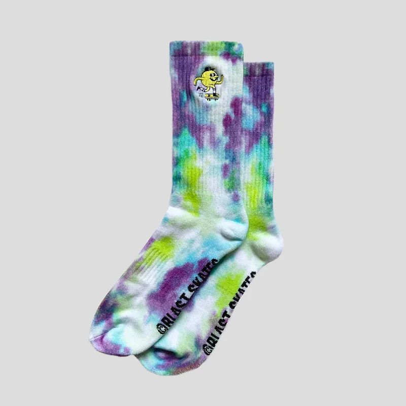 Comfortable Sports Socks-TIE DYE EMBROIDERED MASCOT SOCK