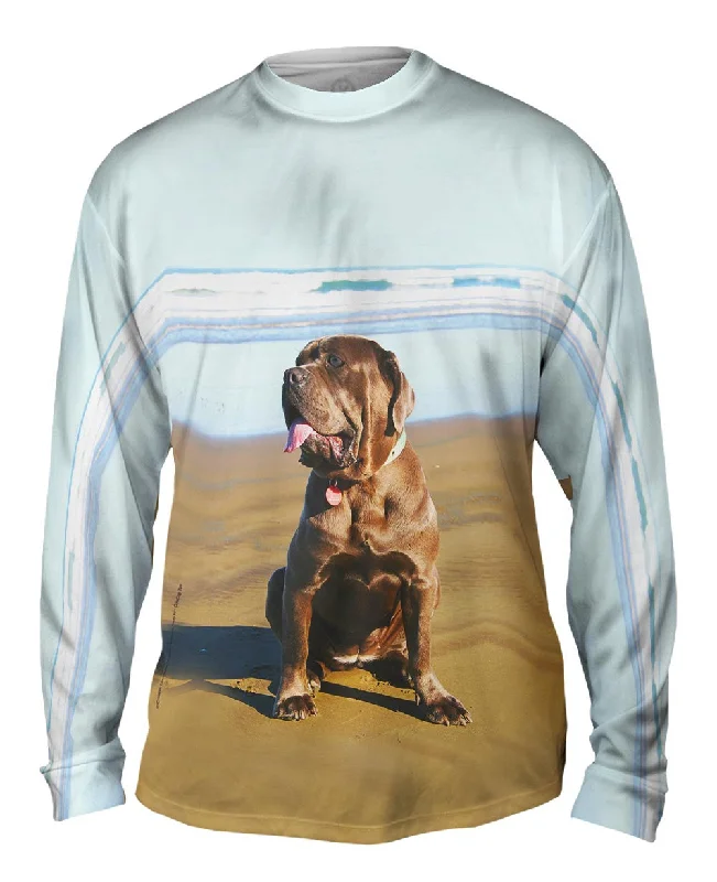 Relaxed Fit Henley Long Sleeve-Getting Some Sun Mastiff