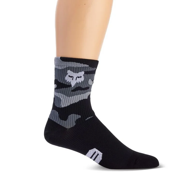 Lightweight No-Show Socks-Fox Racing 6" Ranger Sock - Black Camo