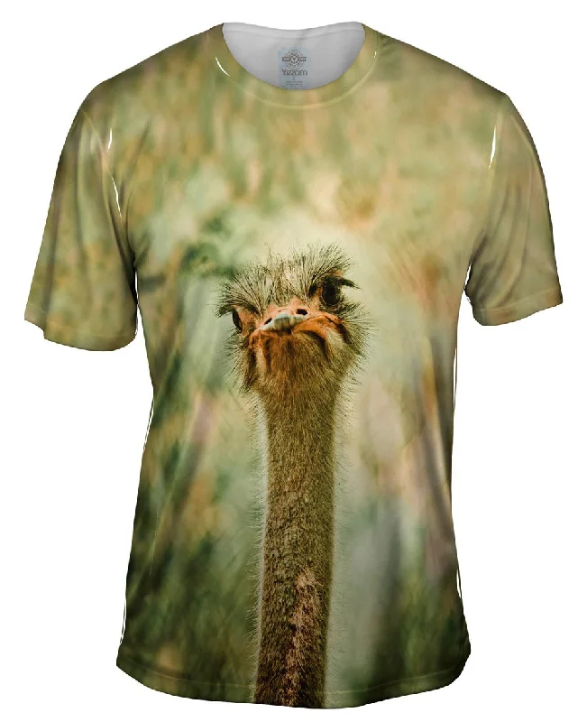 Cool Slogan T-shirt-Lone Ostrich