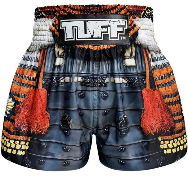 Retro Style Shorts-Tuff Muay Thai Shorts  TUF-MS656-ORG