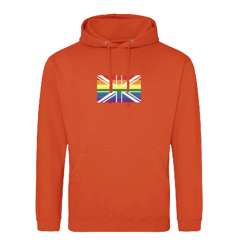 Fashionable Zip Hoodie-Rainbow Union Jack Hoodie