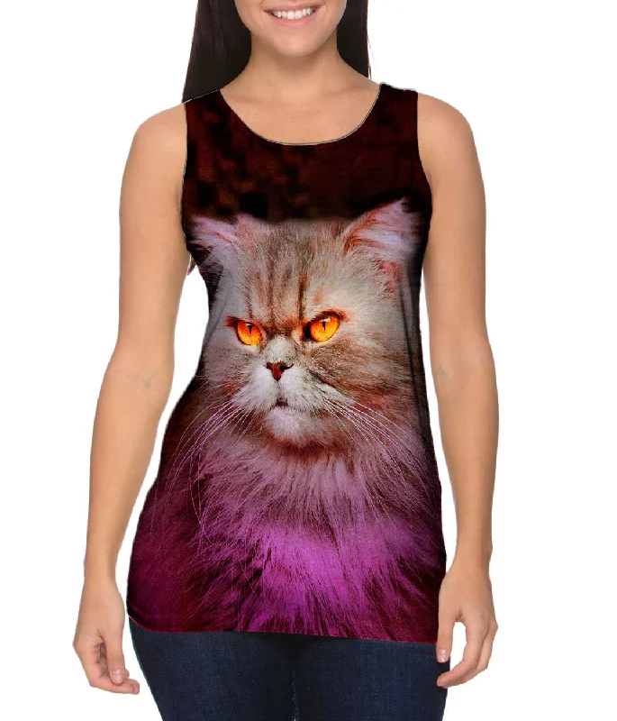 Sports Team Tank Top-Creepy Kitten