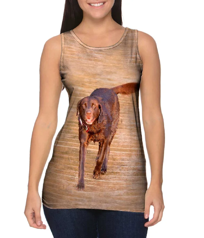 Soft Lounge Tank-Chocolate Lab Boardwalk Stroll