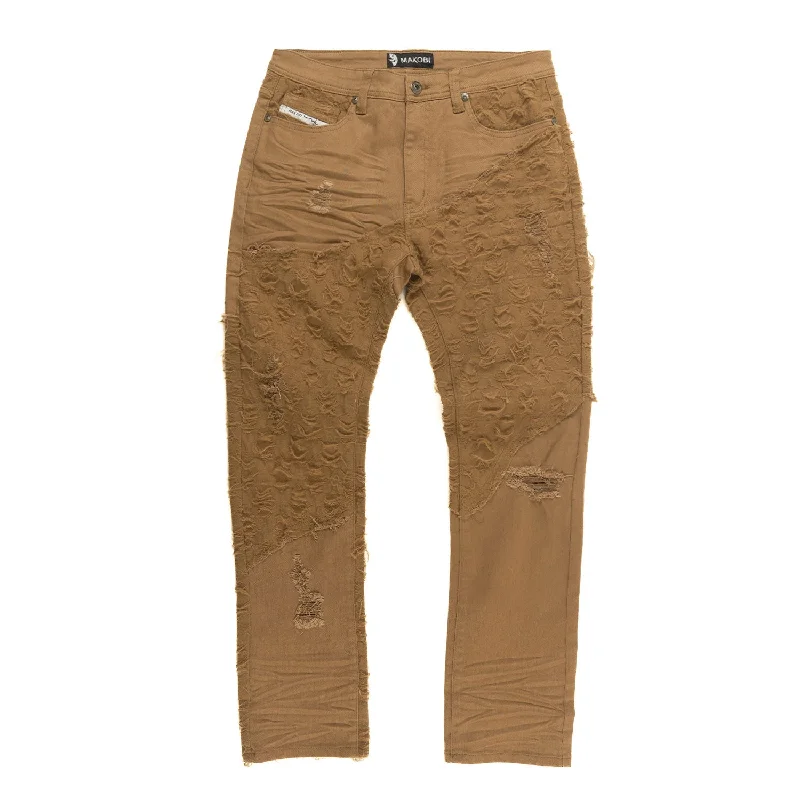 Stylish Chinos Pants-M1906 Bellagio Jeans - Mocha