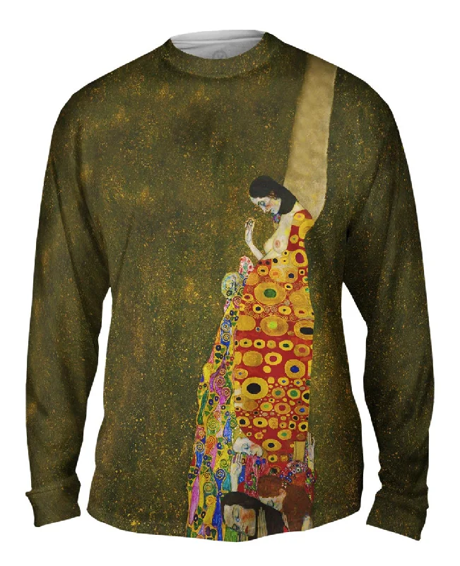 Classic White Long Sleeve-Gustav Klimt -"Hope II" (1908)