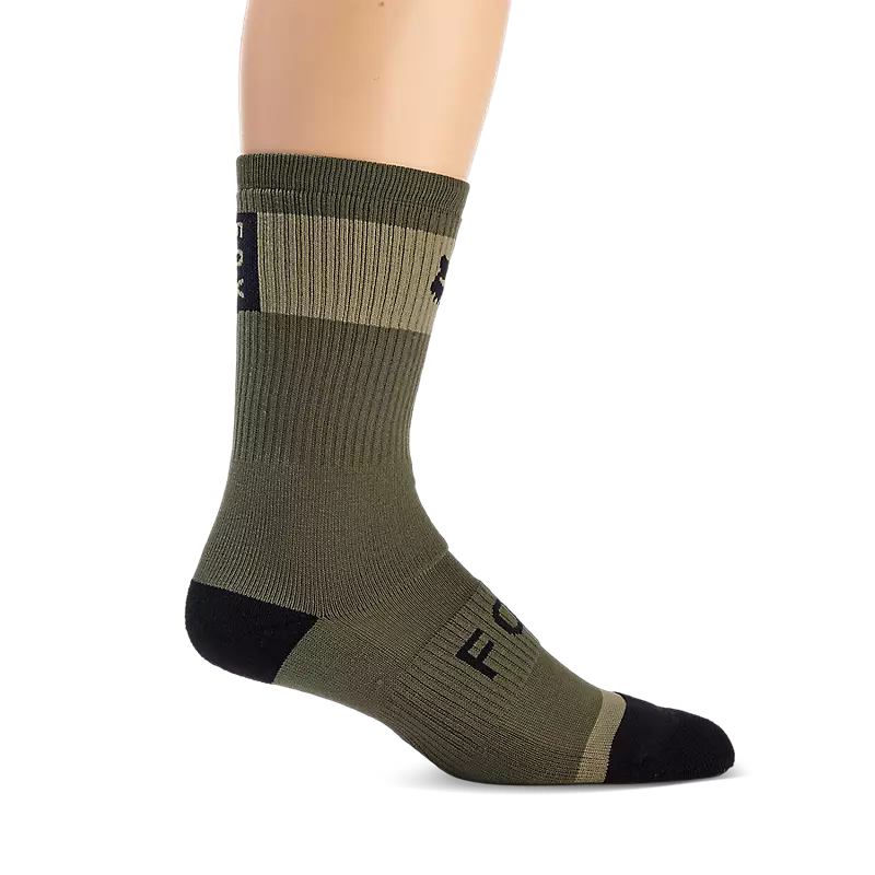 Comfortable Wool Socks-Fox Racing 8" Defend Winter Sock - Olive Green