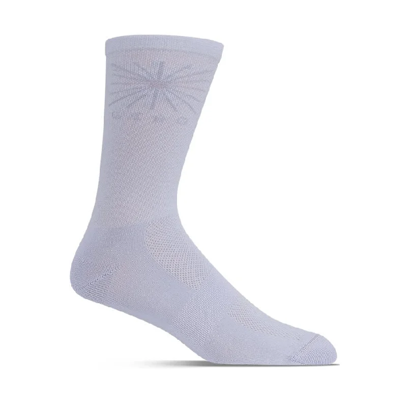 Cozy Indoor Socks-Giro Comp Racer 6" High Rise Sock - Light Lilac-Light Mineral