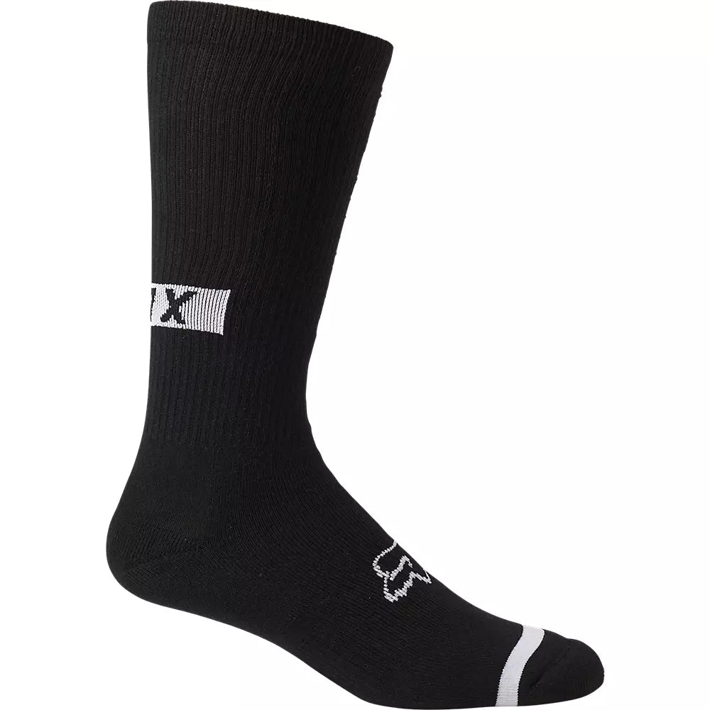 Trendy Funky Socks-Fox Racing 10" Defend Crew Sock - Black