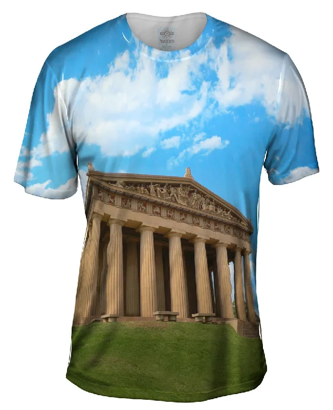 Casual Graphic T-shirt-Parthenon Greece