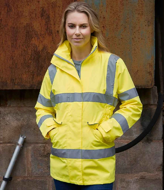 Winter Insulated Jacket-Yoko Ladies Hi-Vis Executive Jacket | Yellow