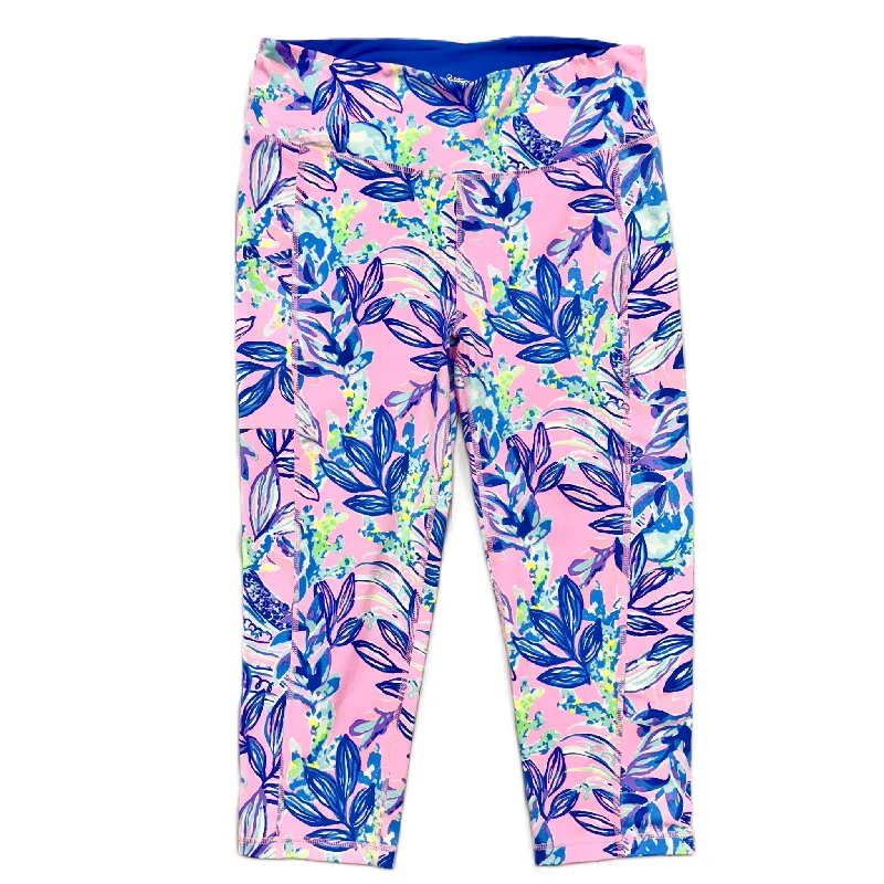 Vintage Sports Pants-Pants Designer By Lilly Pulitzer In Blue & Pink, Size: L