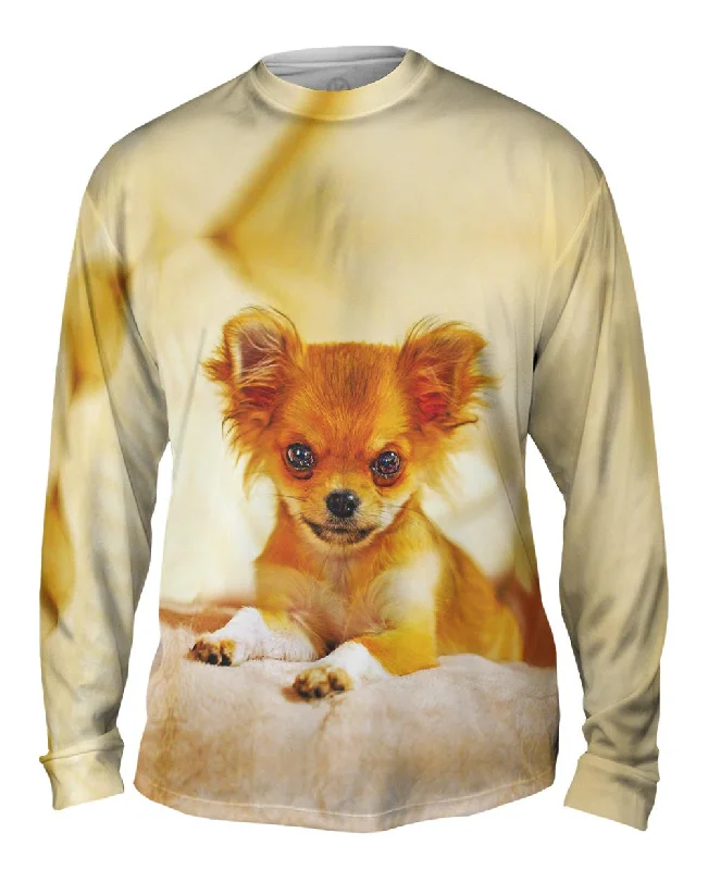 Vintage Sports Long Sleeve Shirt-Furry Puppy Chihuahua