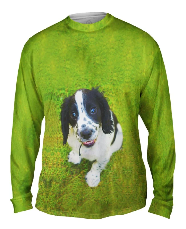 Relaxed Style Long Sleeve Shirt-Fuzzy Little Cocker Spaniel