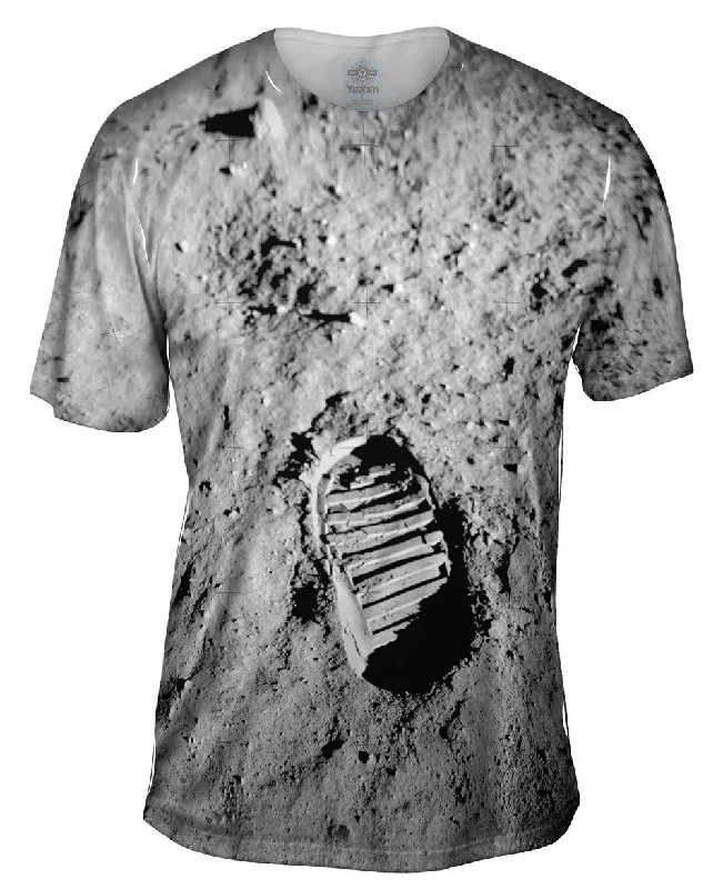 Bold Print T-shirt-Apollo 11 Boot Print