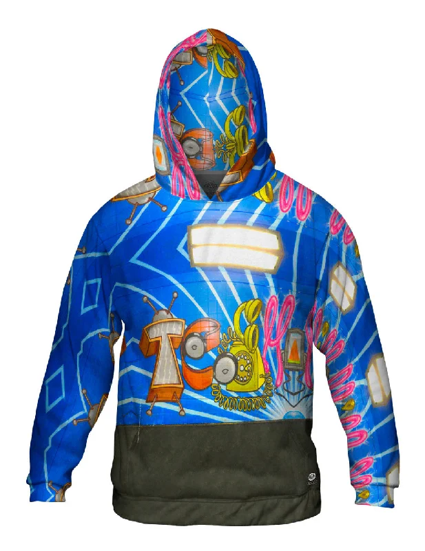 Bold Color Hoodie-As The Train Passes Subway Art