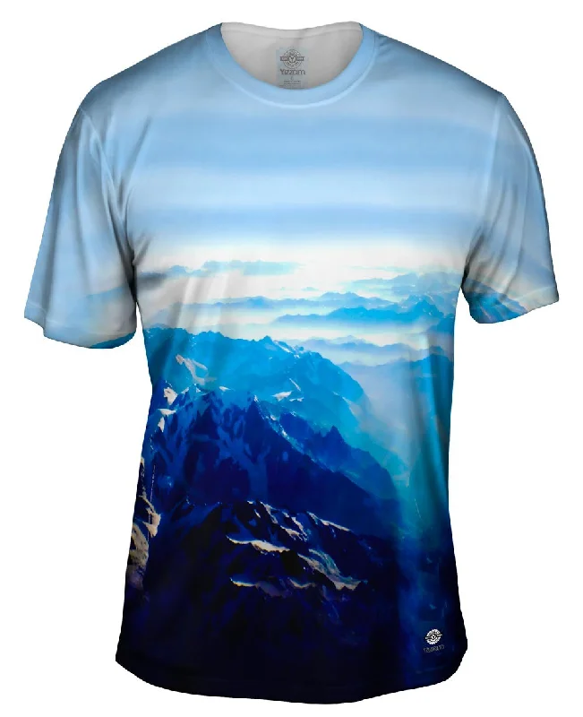 Funny Animal T-shirt-Mountains From Sky Swiss Alps