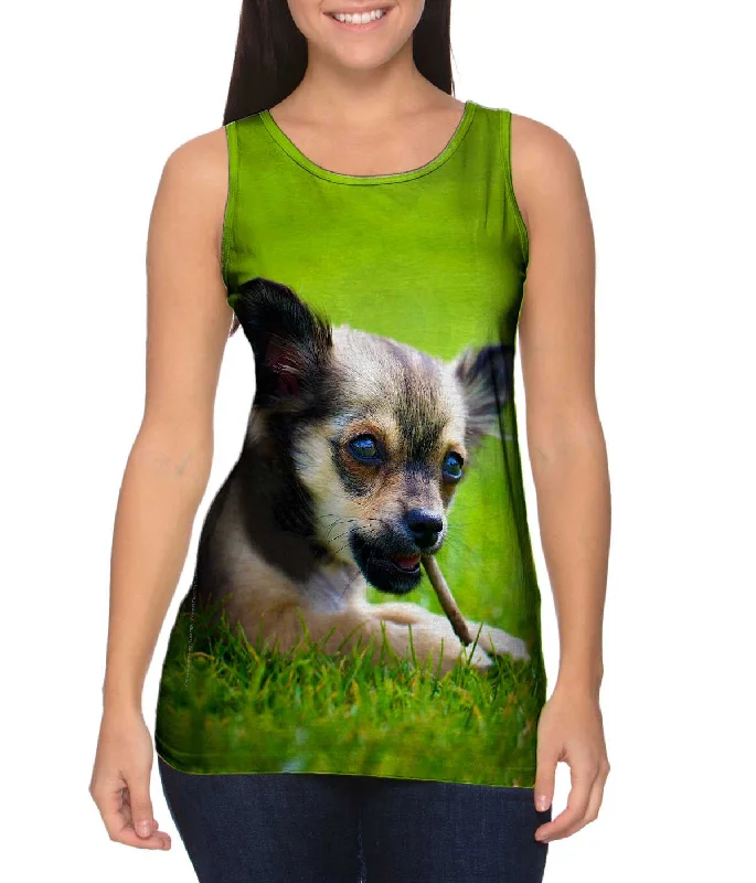 Custom Design Tank Top-Chihuaha Loves To Chew