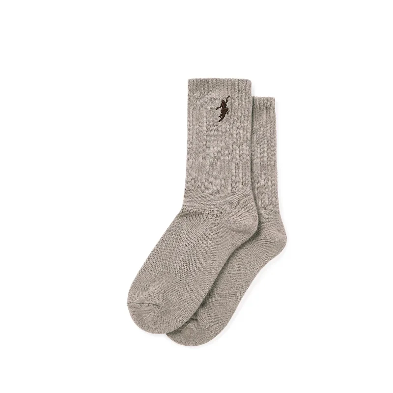 Soft Stretch Ankle Socks-Polar Skate Co. - Rib Socks | No Comply - Sand/Brown