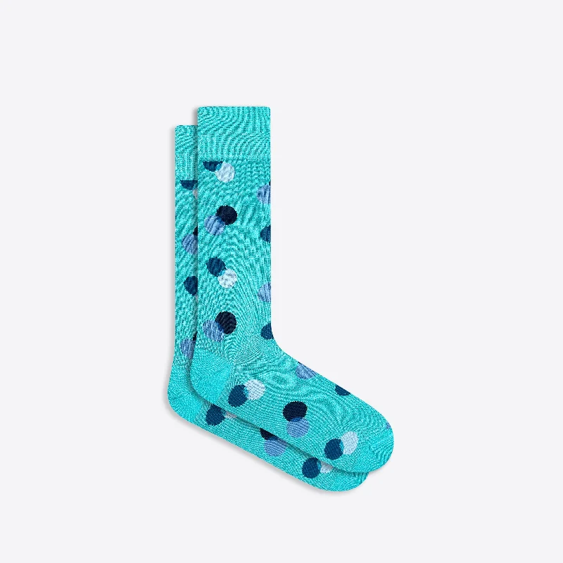 Premium Cotton Socks-Coin Dot Mid-Calf Socks